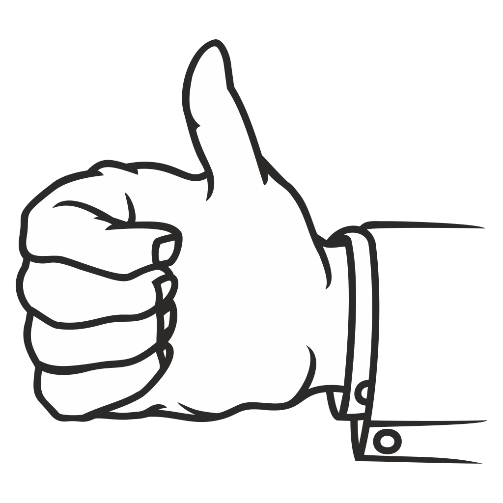 Creative thumbs up design for cutting machine projects