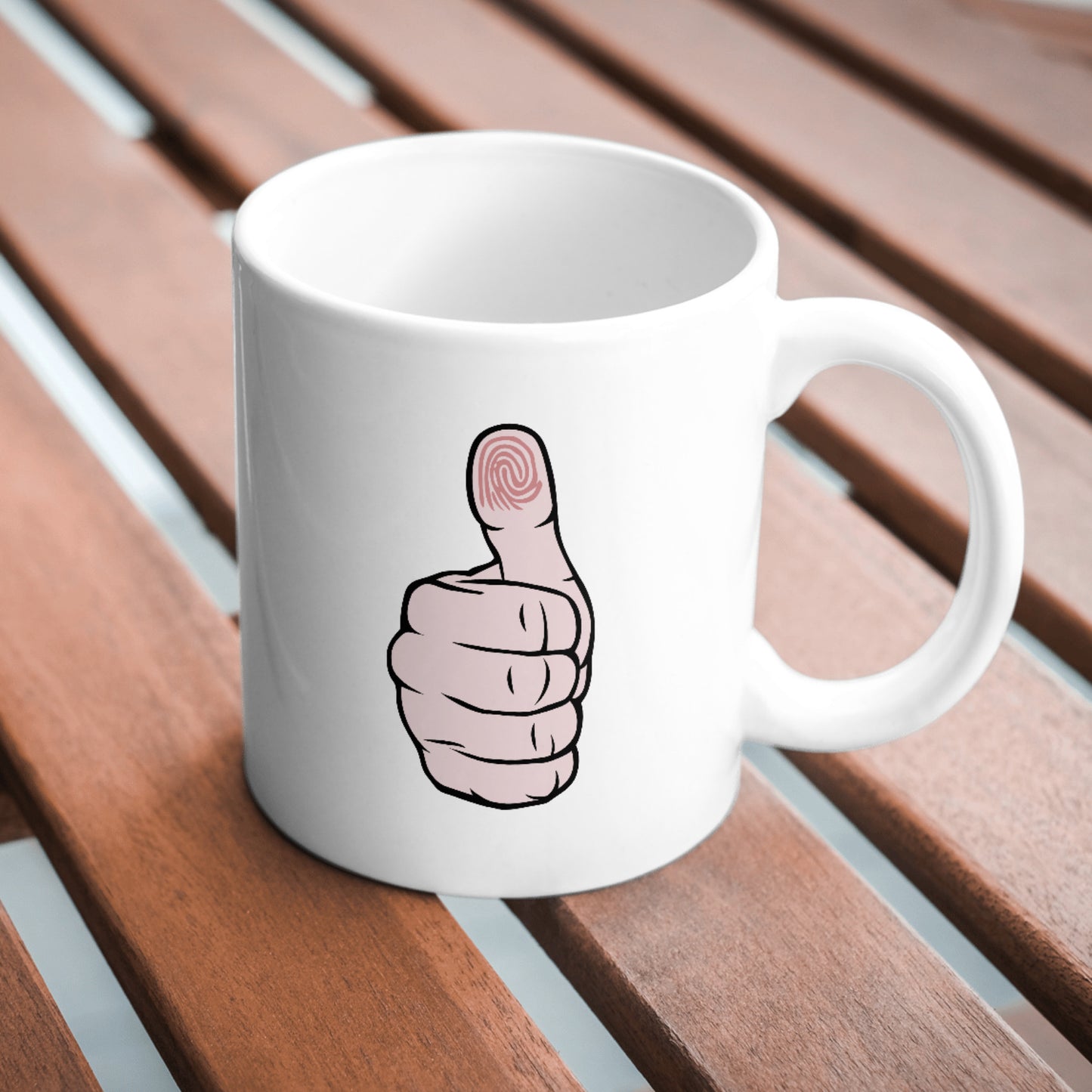 Unique thumb up design with fingerprint for cutting machines