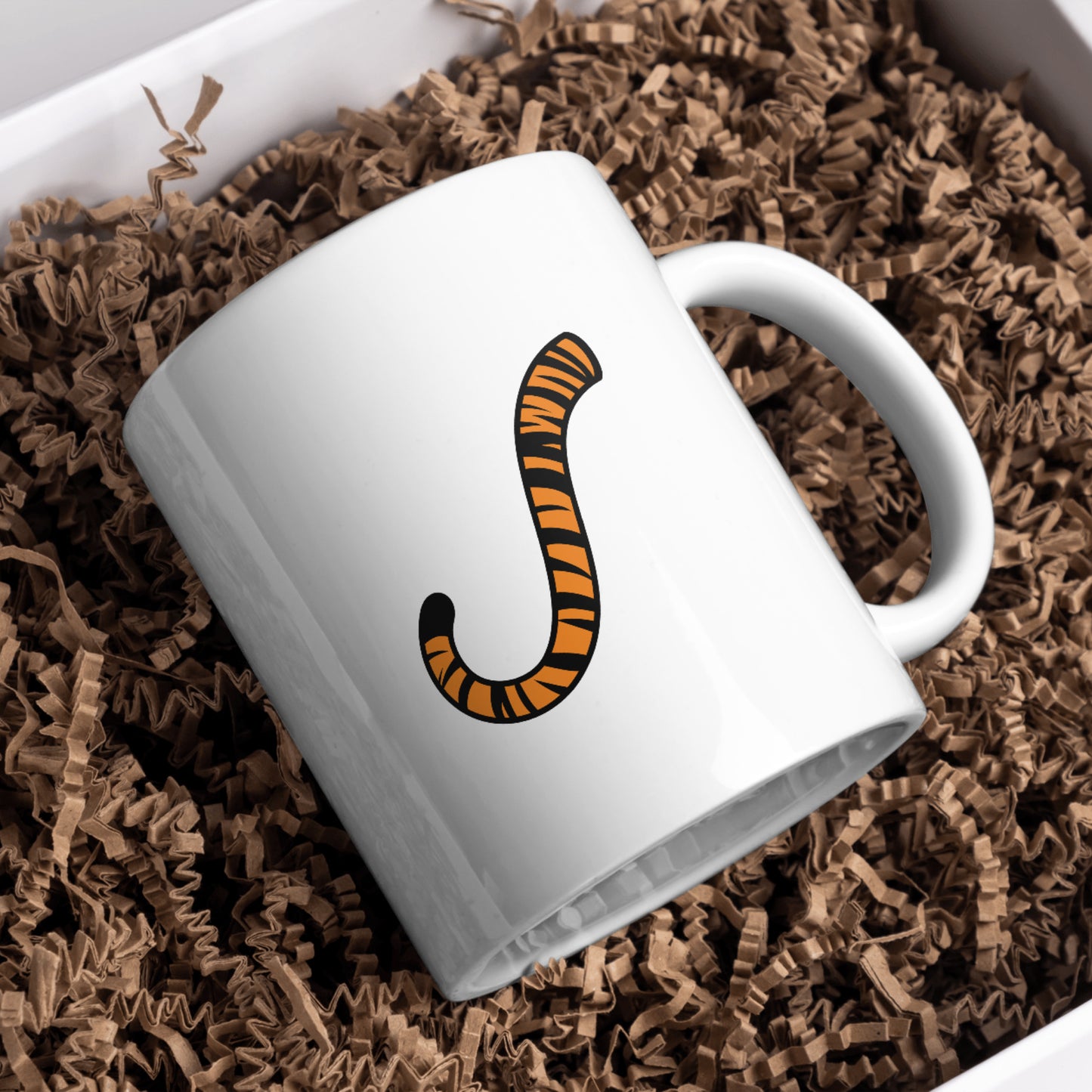 Whimsical striped tiger tail design for crafts and projects