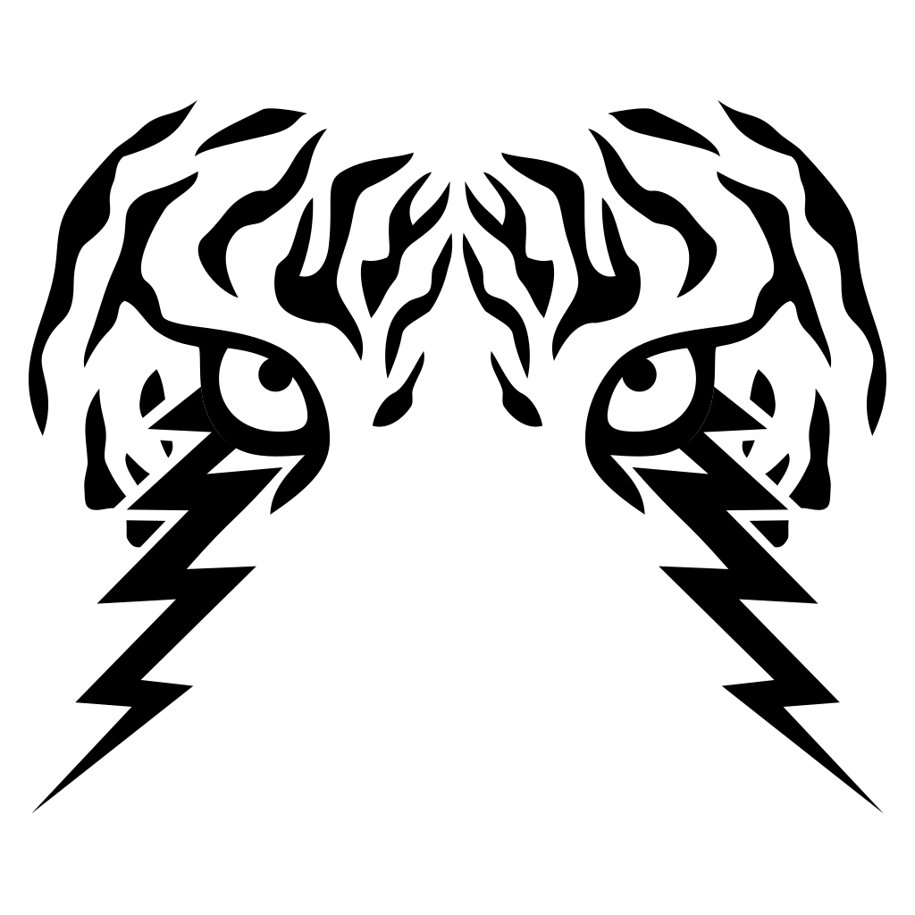 Stunning black layered tiger design for crafting projects