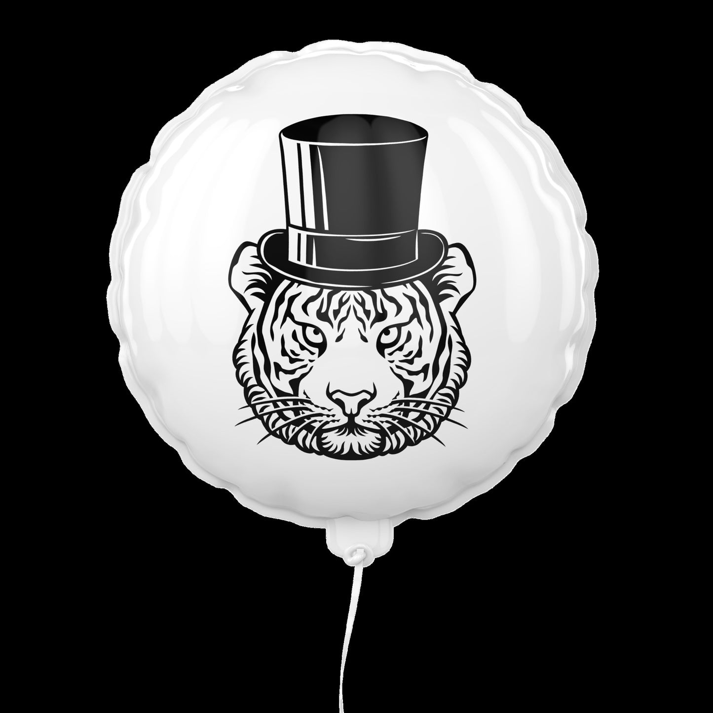 Elegant black tiger wearing a top hat for creative projects
