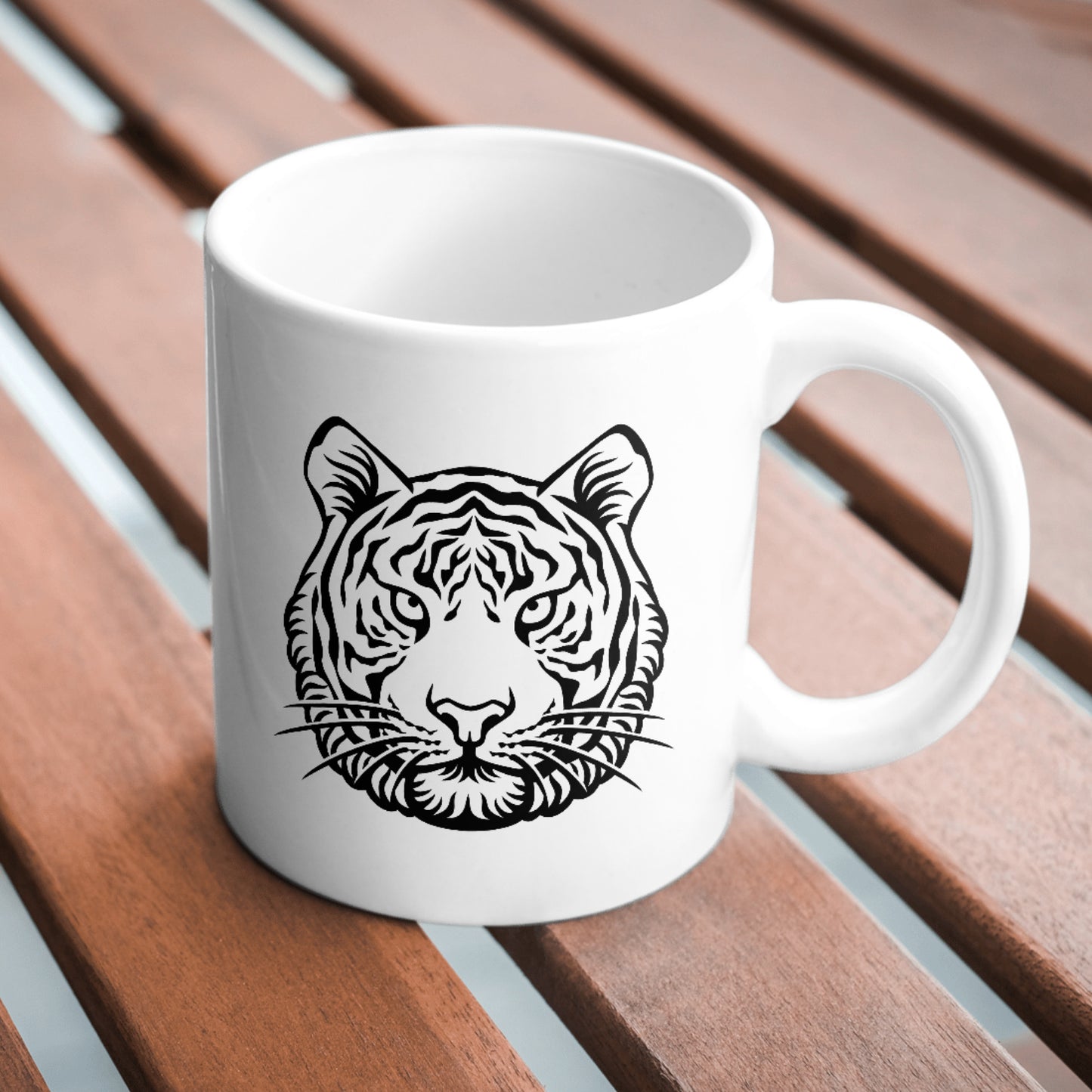 Intricate tiger head design for creative cutting projects