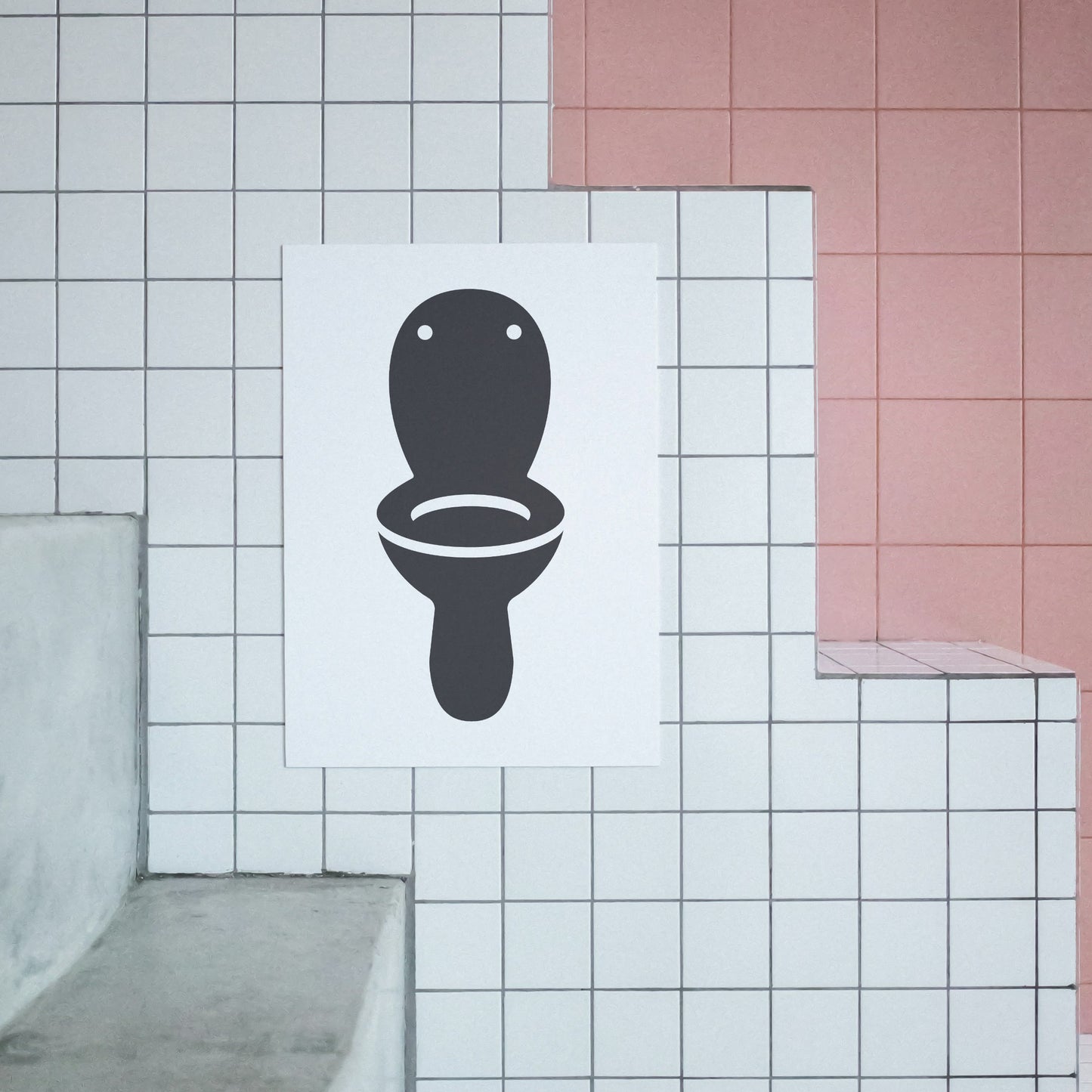 Creative vector design of a minimalist toilet pot for crafting