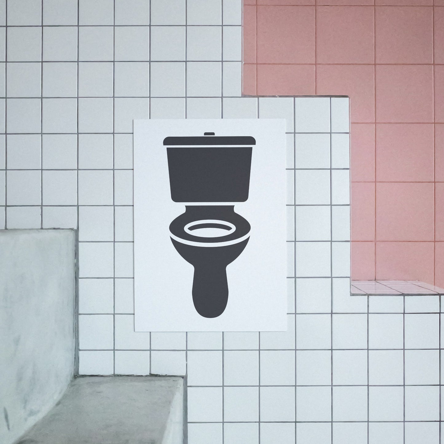 Creative vector design of a modern toilet for cutting machines
