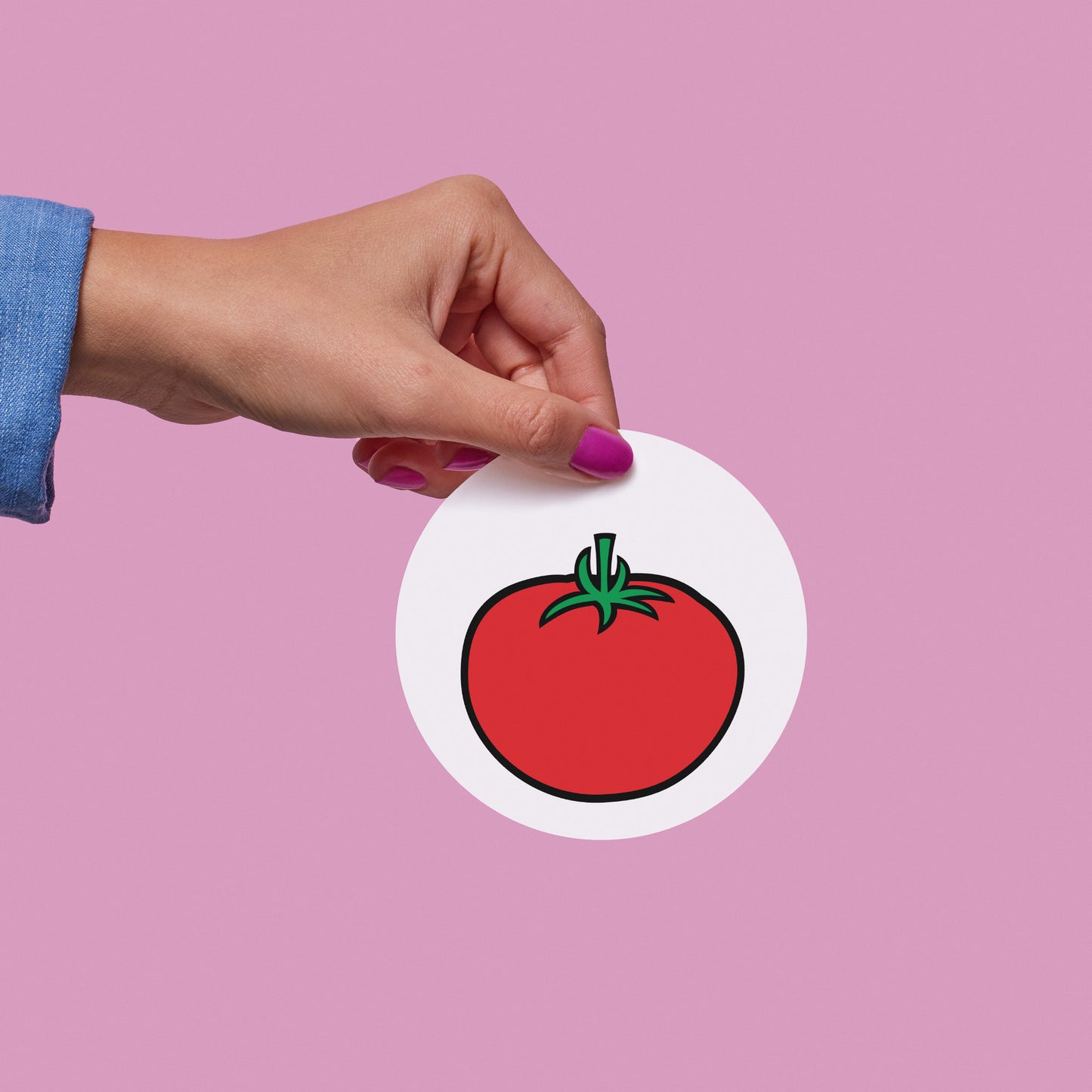 Bright red tomato design for creative cutting projects