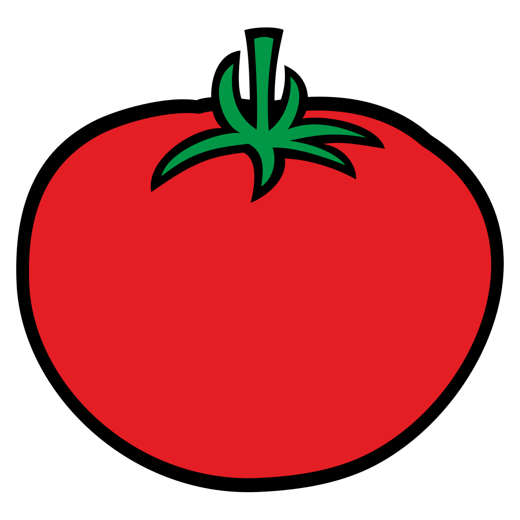 Bright red tomato design for creative cutting projects