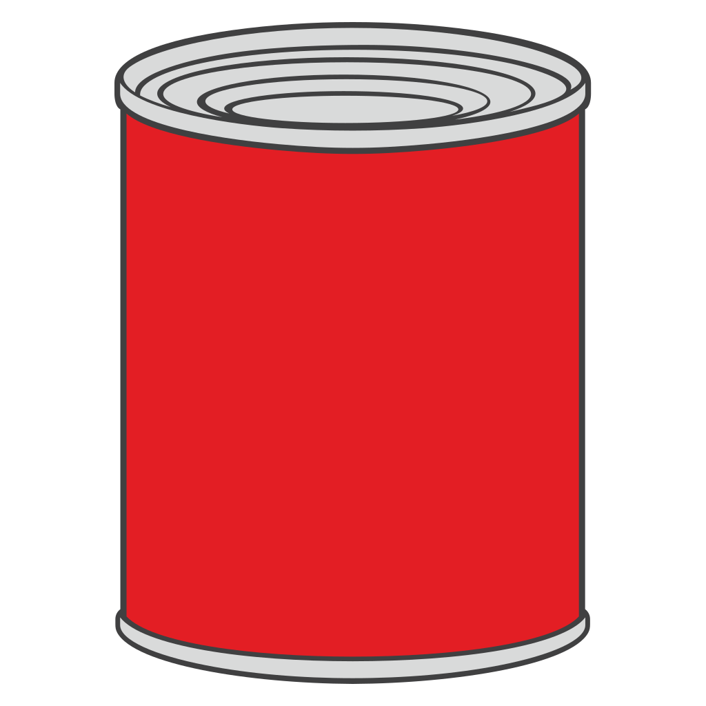 Creative tomato soup can design for cutting machines