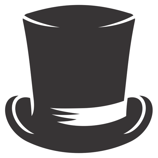 Elegant top hat design for cutting machines and crafts