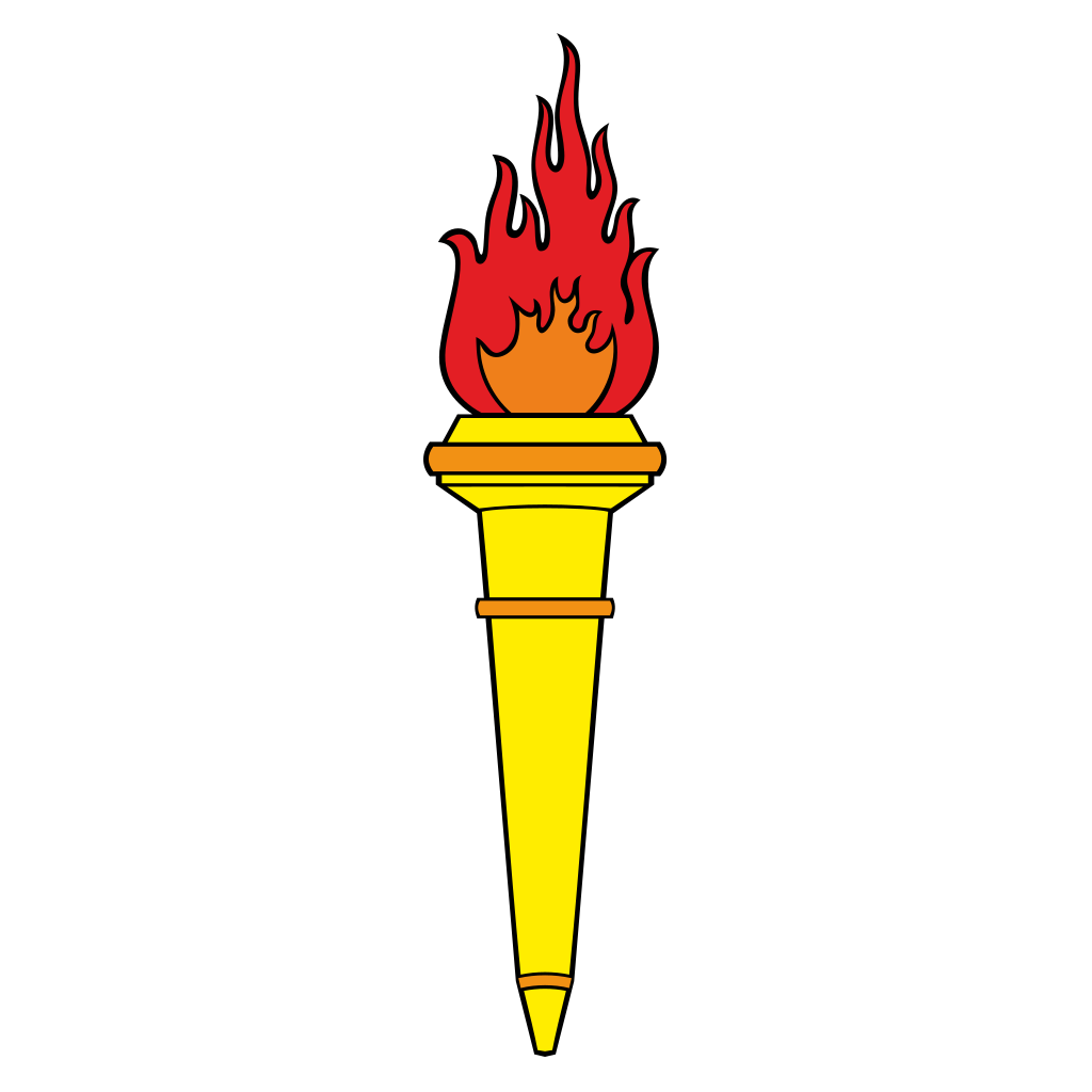 Colorful torch graphic ideal for crafting and design projects