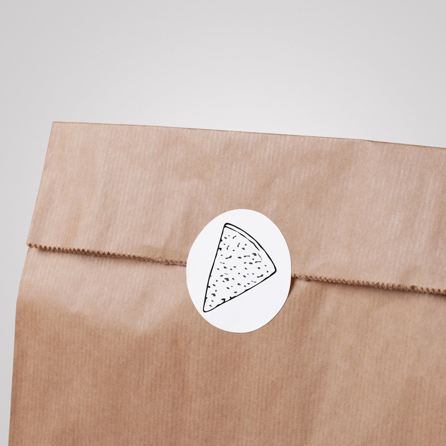 Charming black-and-white tortilla chip illustration