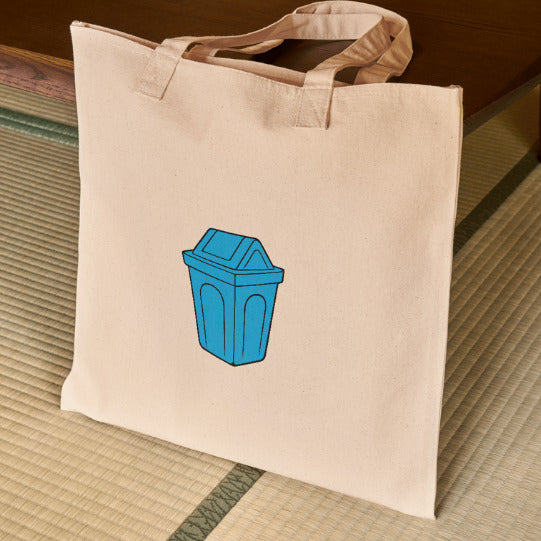 Creative blue trash bin vector for cutting machines