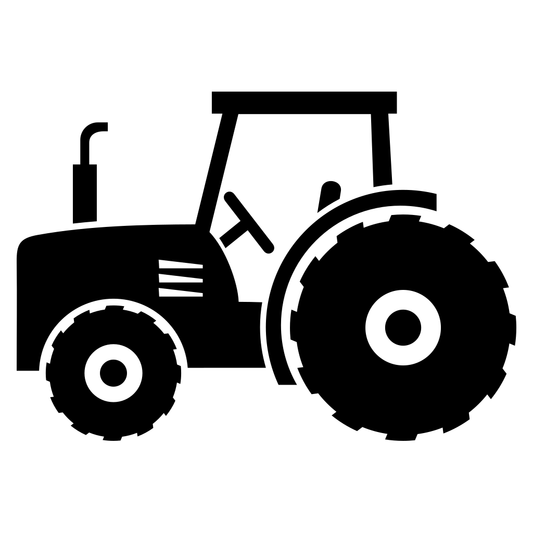 Tractor silhouette design for creative cutting projects