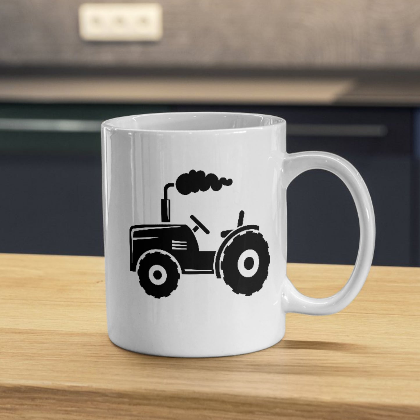 Creative vector design of a classic black tractor for cutting