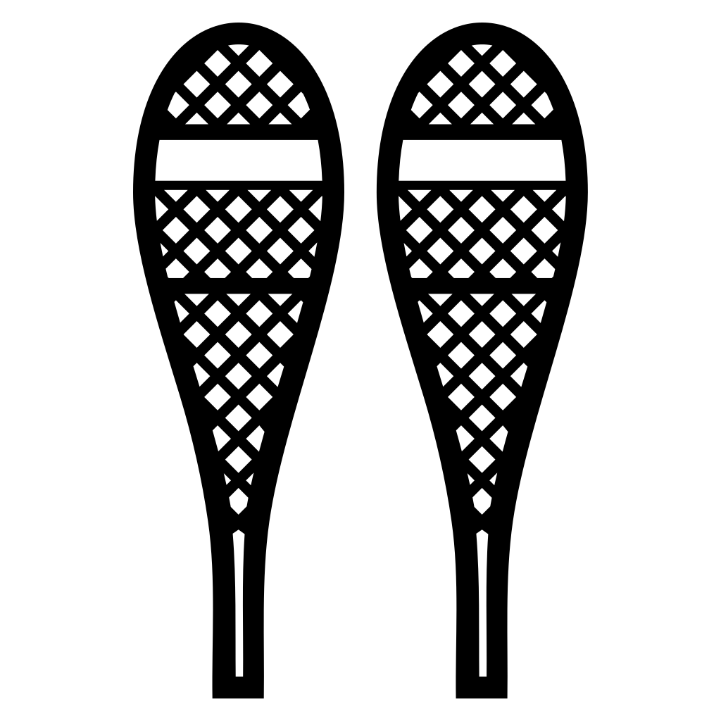 Traditional snowshoe design ideal for crafting and cutting
