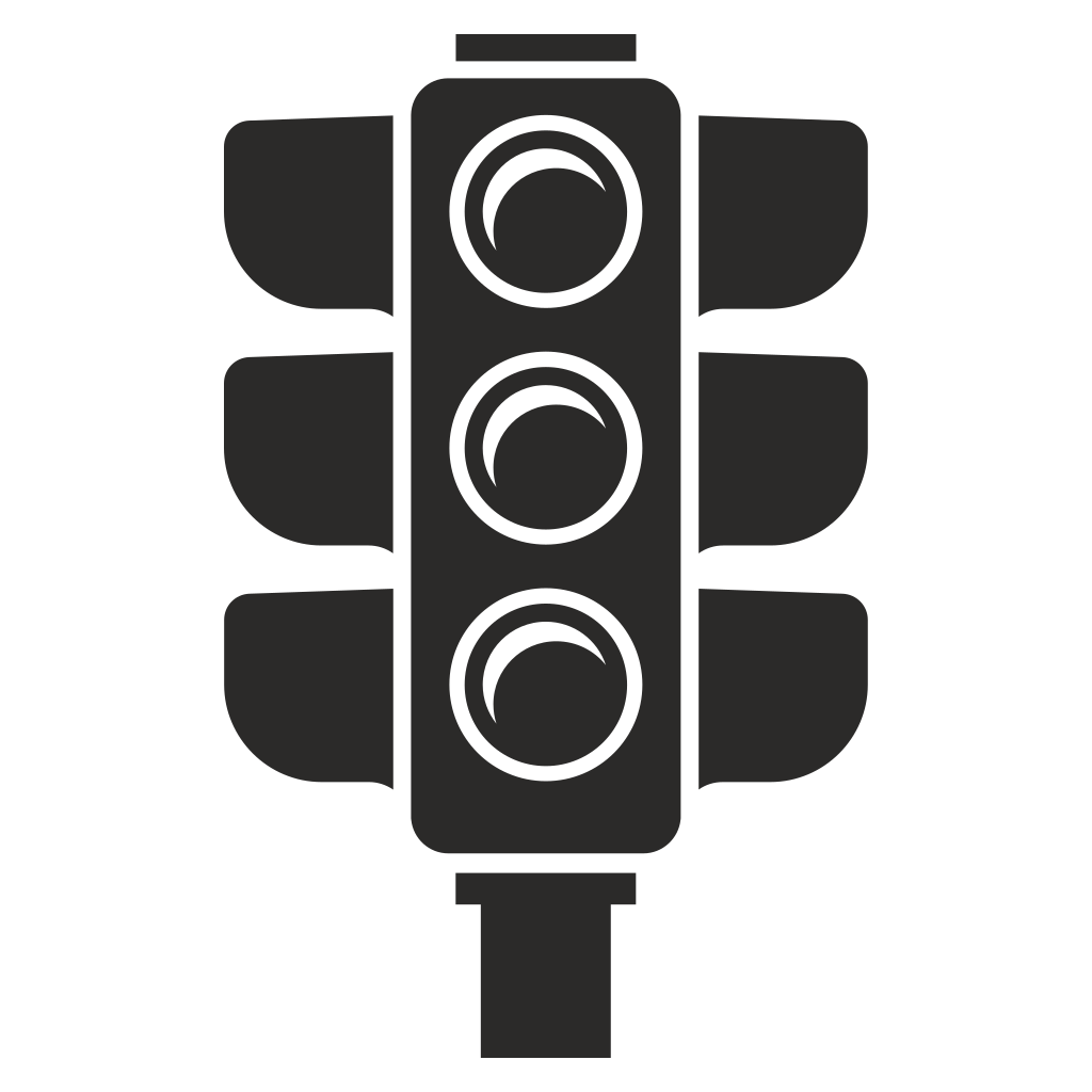 Creative traffic light vector design for cutting machines
