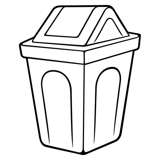 Creative vector design for a modern trash can silhouette