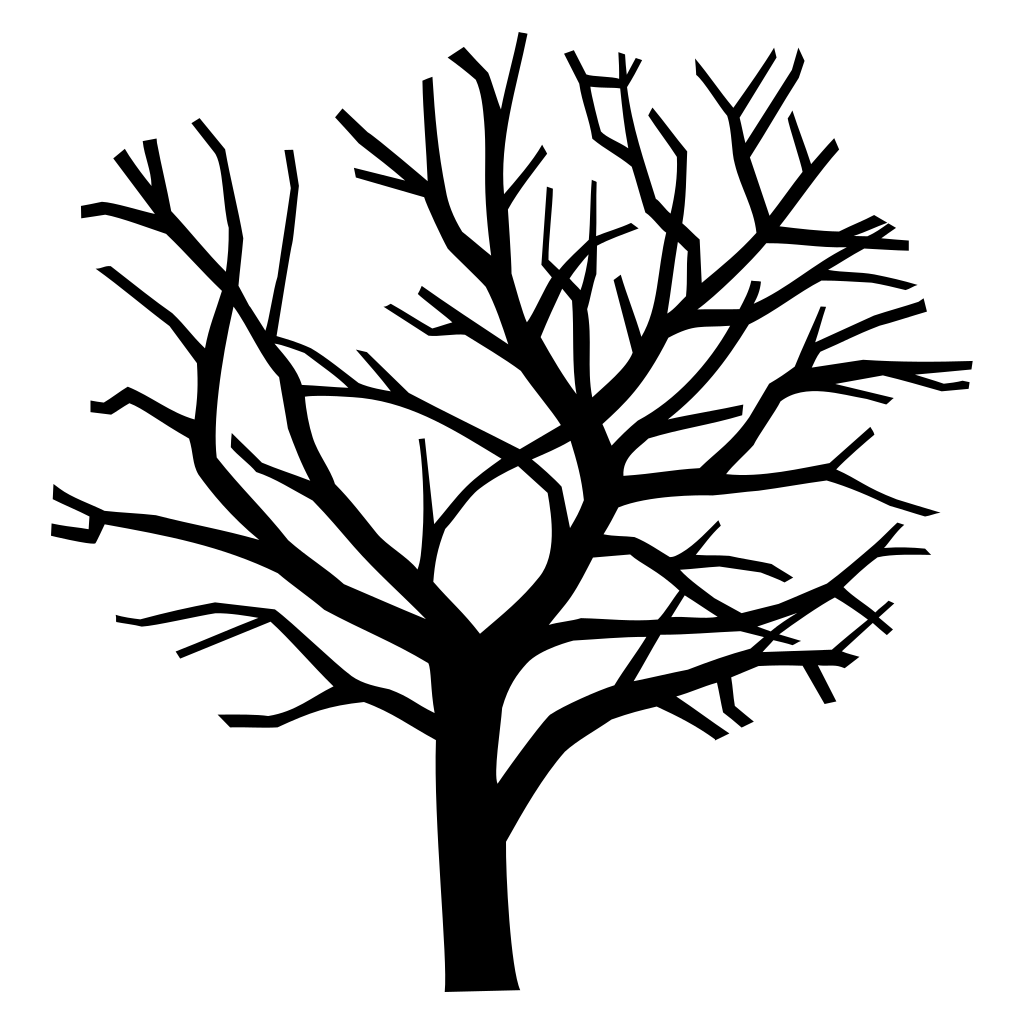 Elegant bare tree silhouette for creative projects