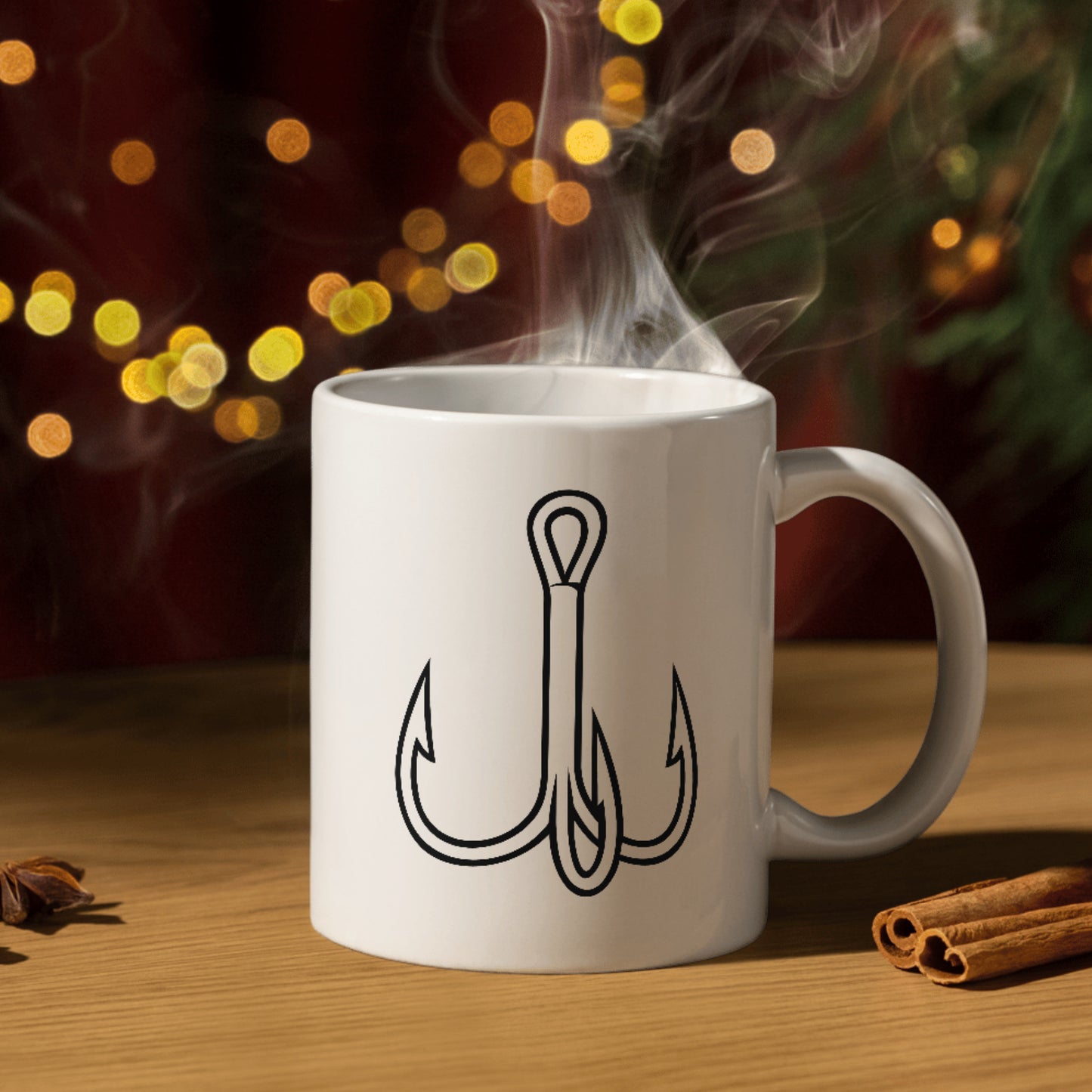 Creative vector design of a triple fishing hook for DIY projects