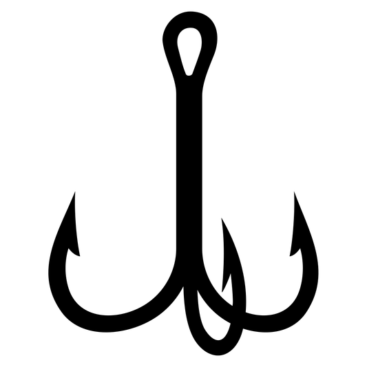 Unique triple fishing hook design for crafting projects