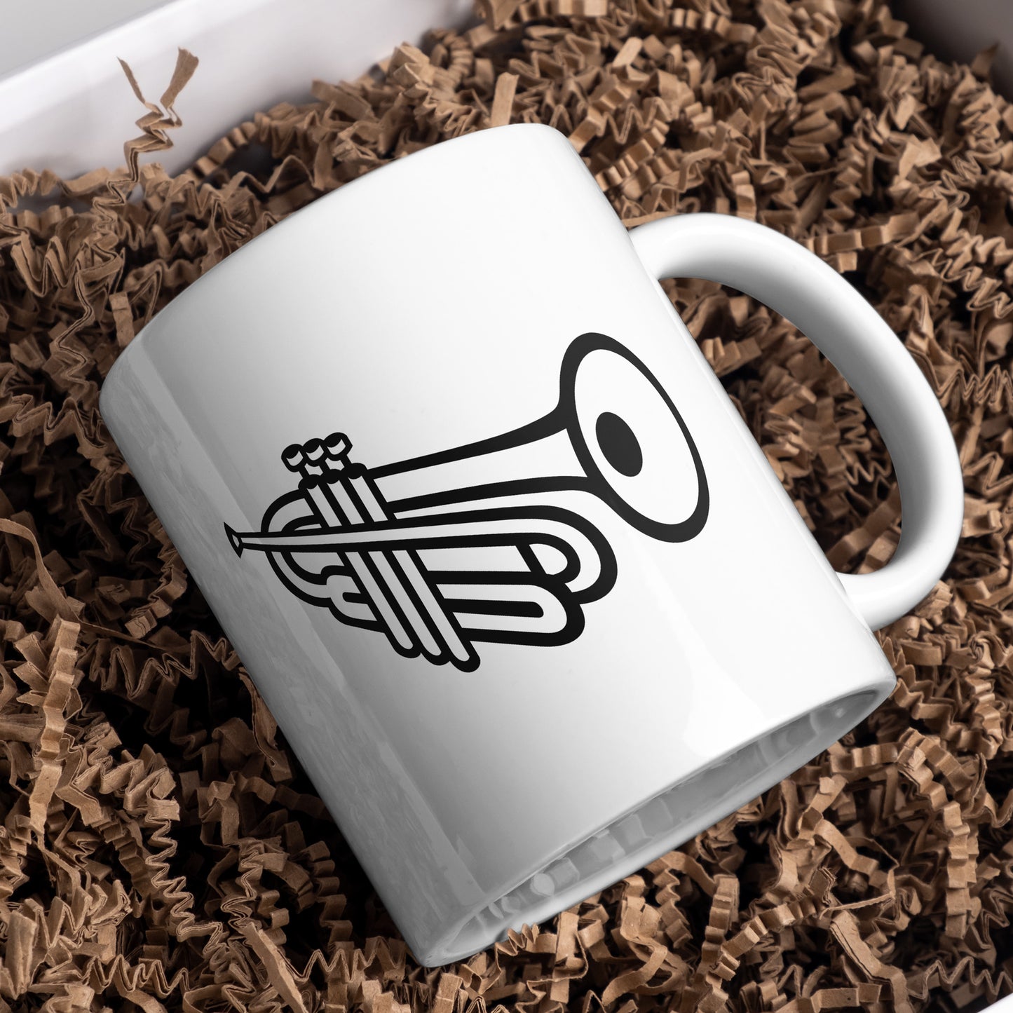 Elegant black and white trumpet design for cutting machines