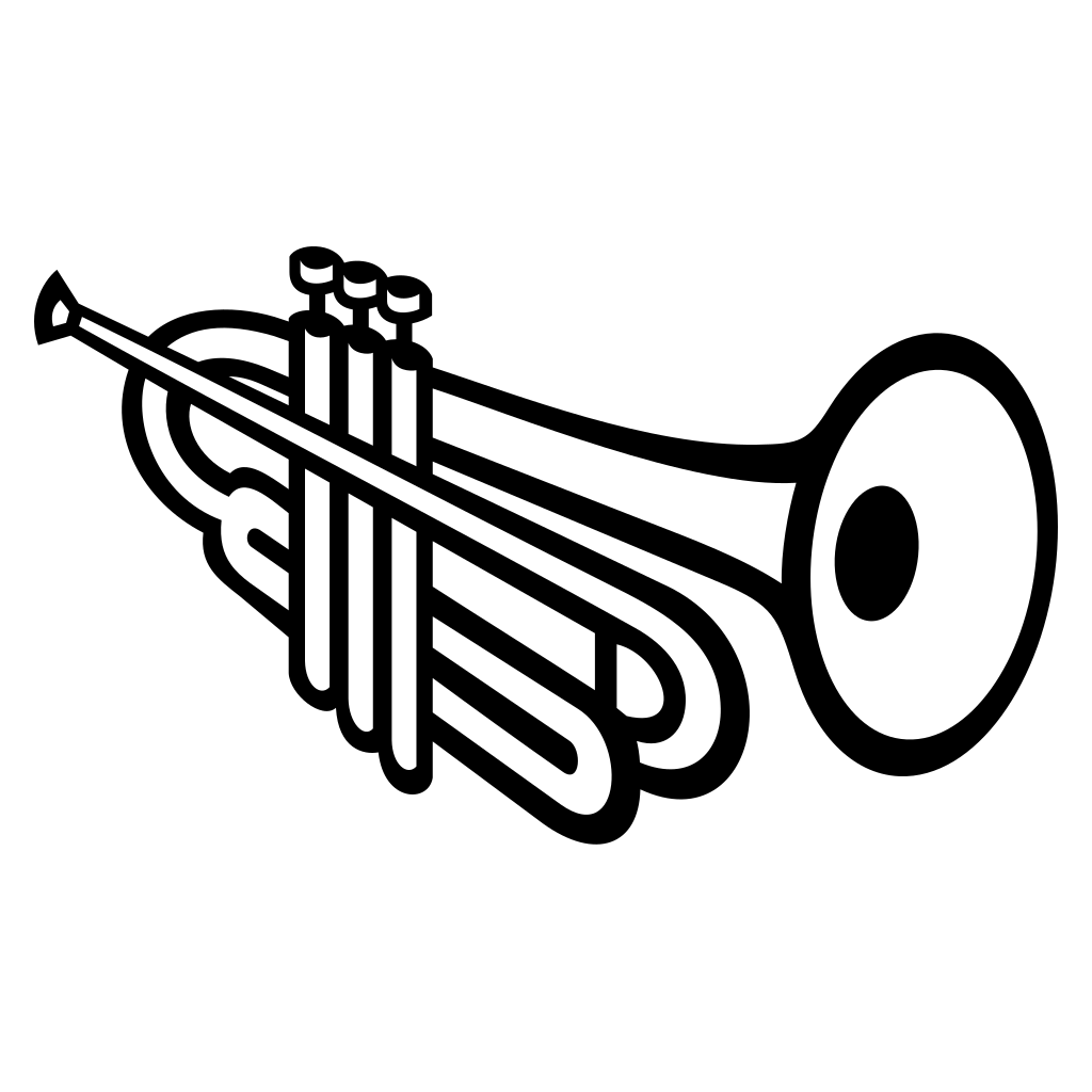 Elegant black and white trumpet design for cutting machines