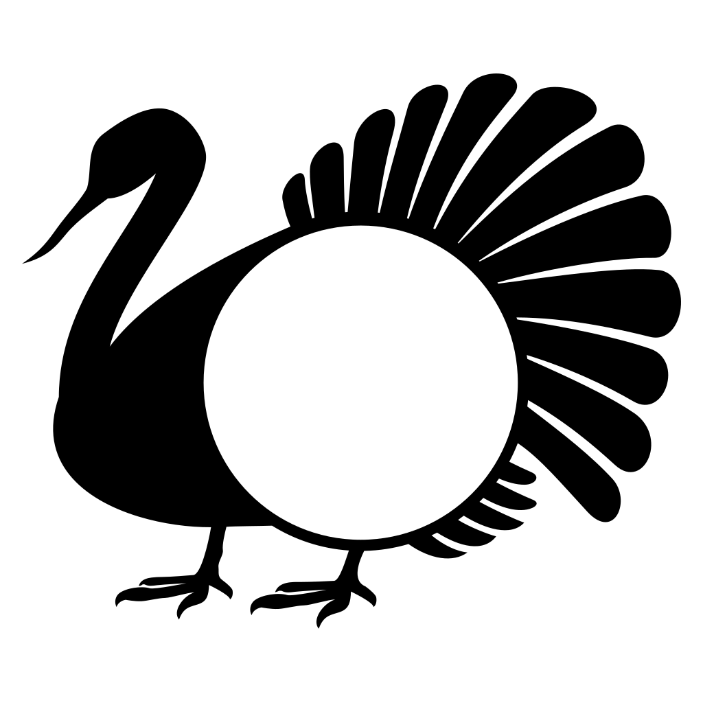 Elegant turkey monogram design for creative projects
