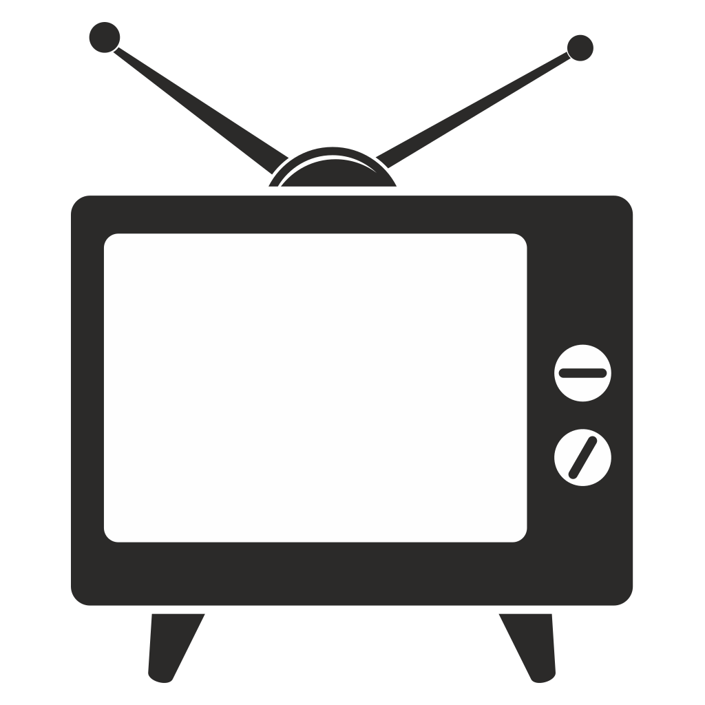 Vintage black and white television design for crafting