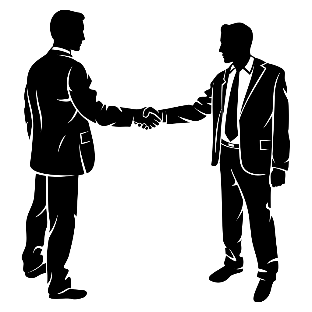 Businessmen engaging in a handshake to seal a deal