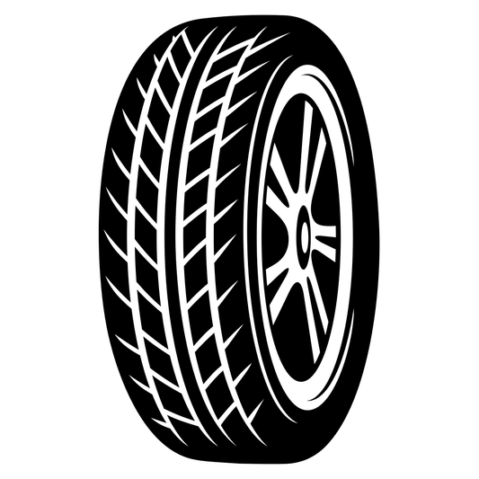 Creative vector design of a tire for cutting machines