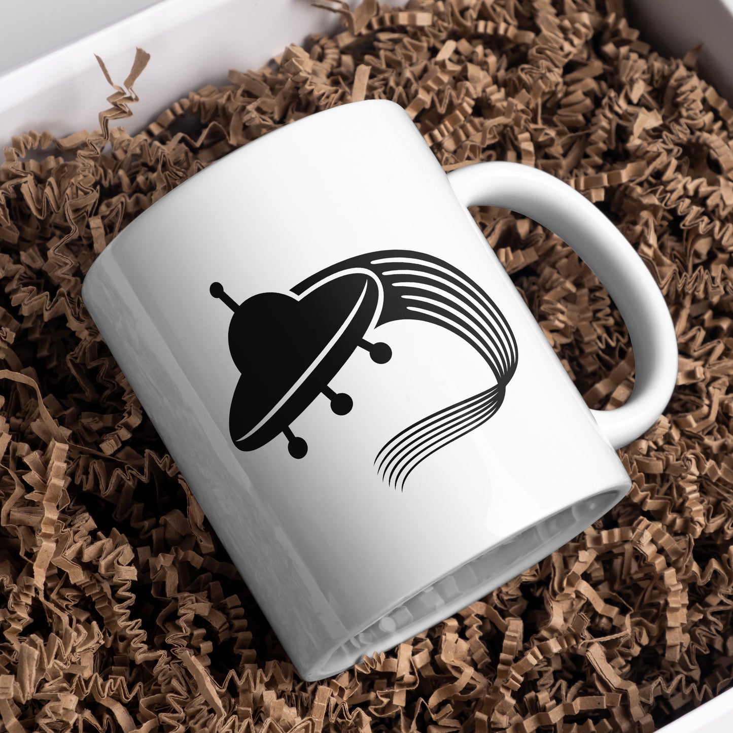 Whimsical alien spaceship vector design for creative projects