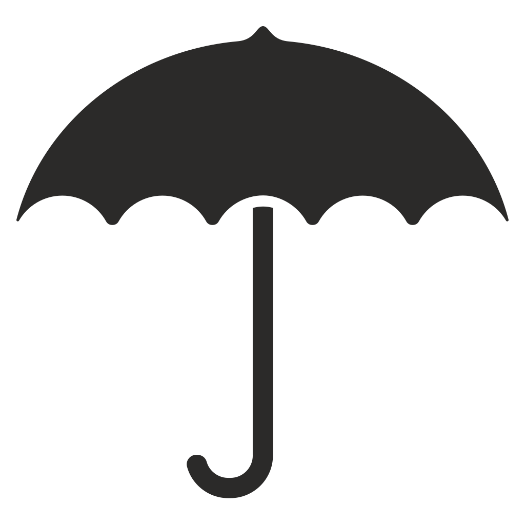 Silhouette of simple umbrella for cutting machines