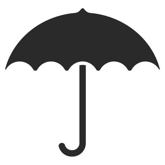 Silhouette of simple umbrella for cutting machines