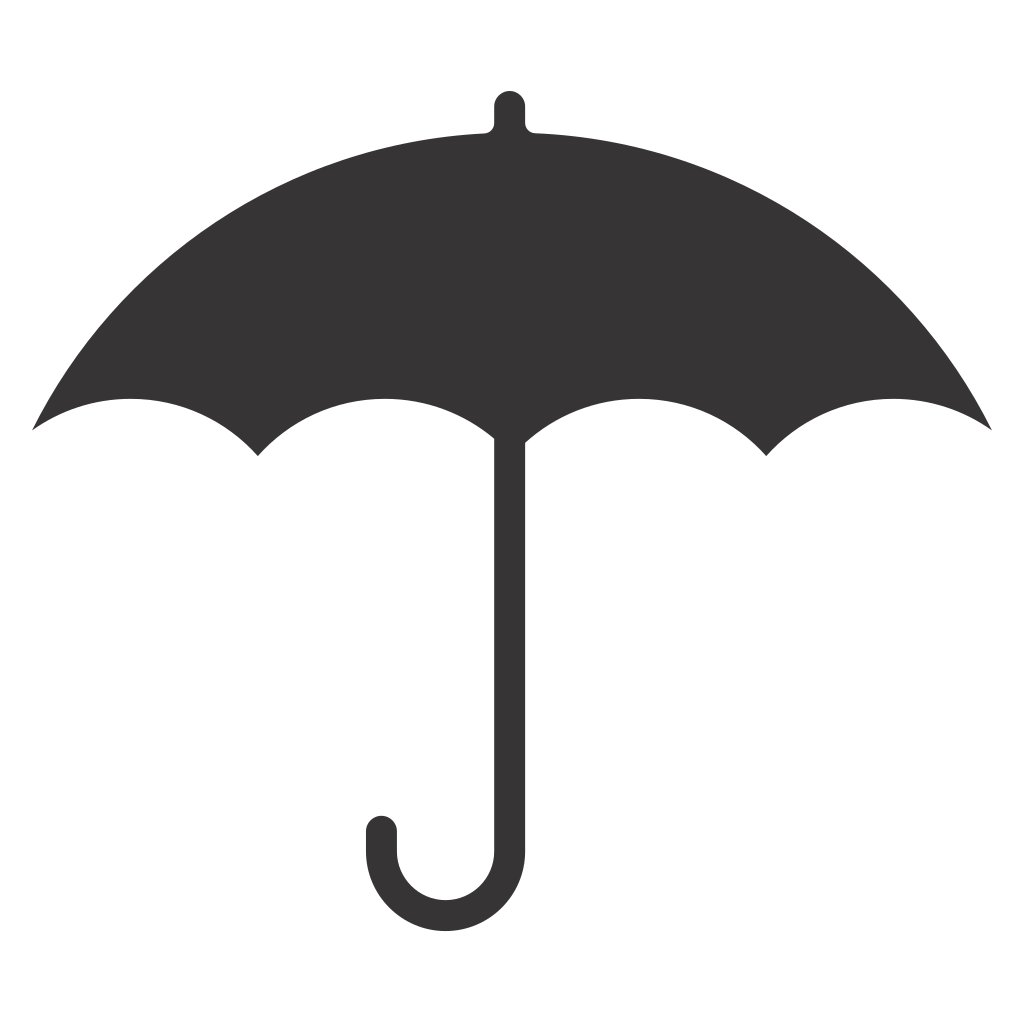 Stylish black umbrella vector for craft and design projects