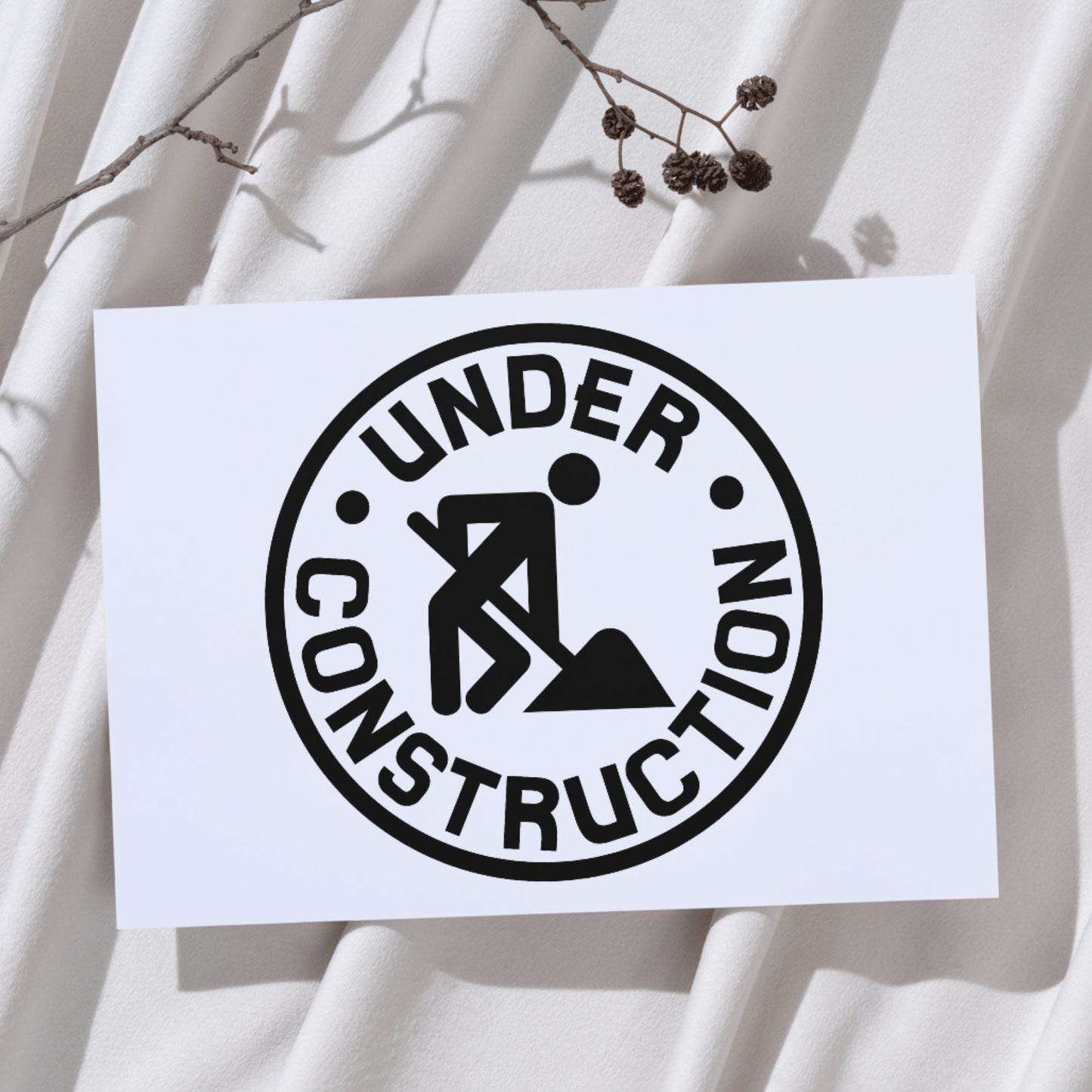 Construction sign vector graphic for creative projects