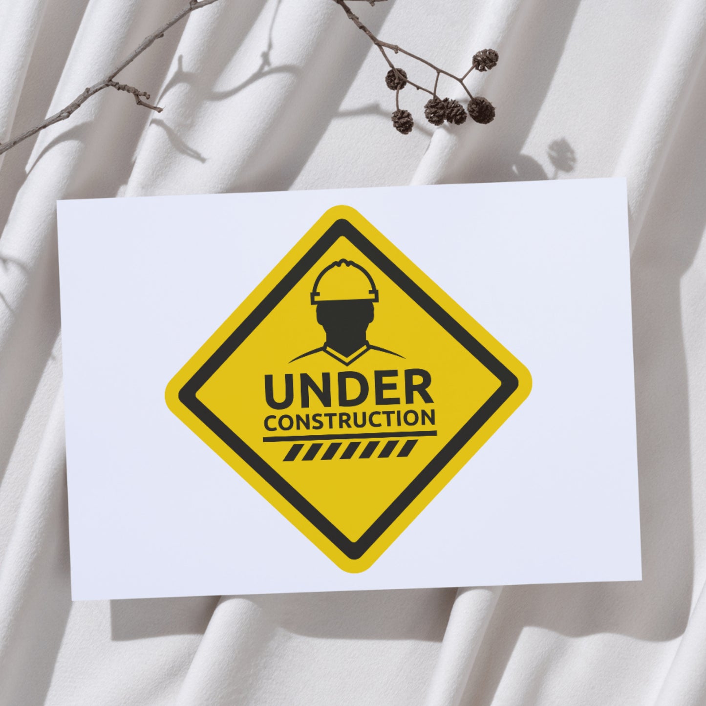 Under construction sign design for creative projects