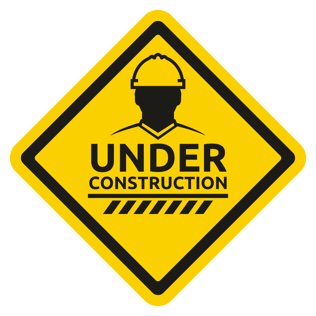 Under construction sign design for creative projects