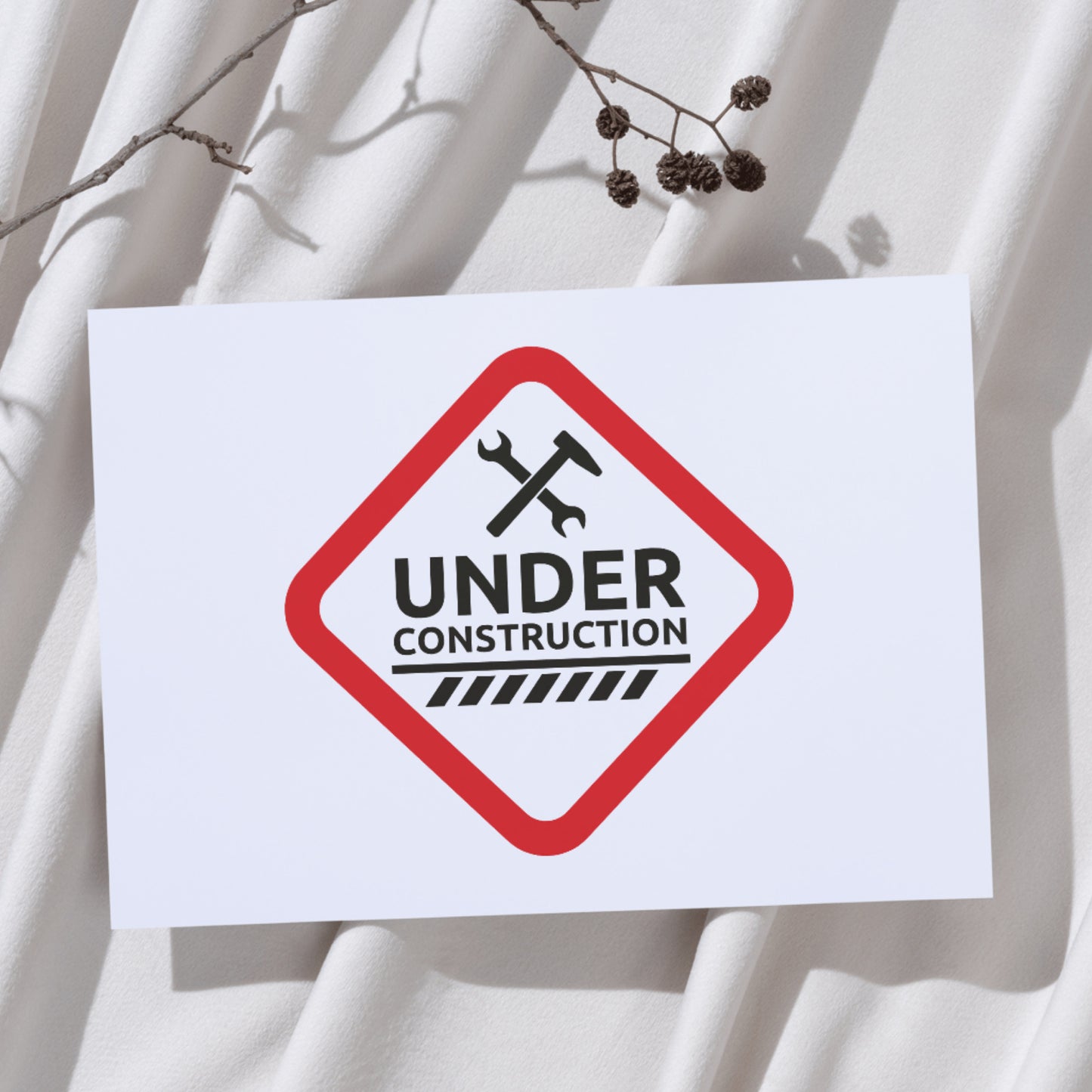 Creative under construction sign design for various projects