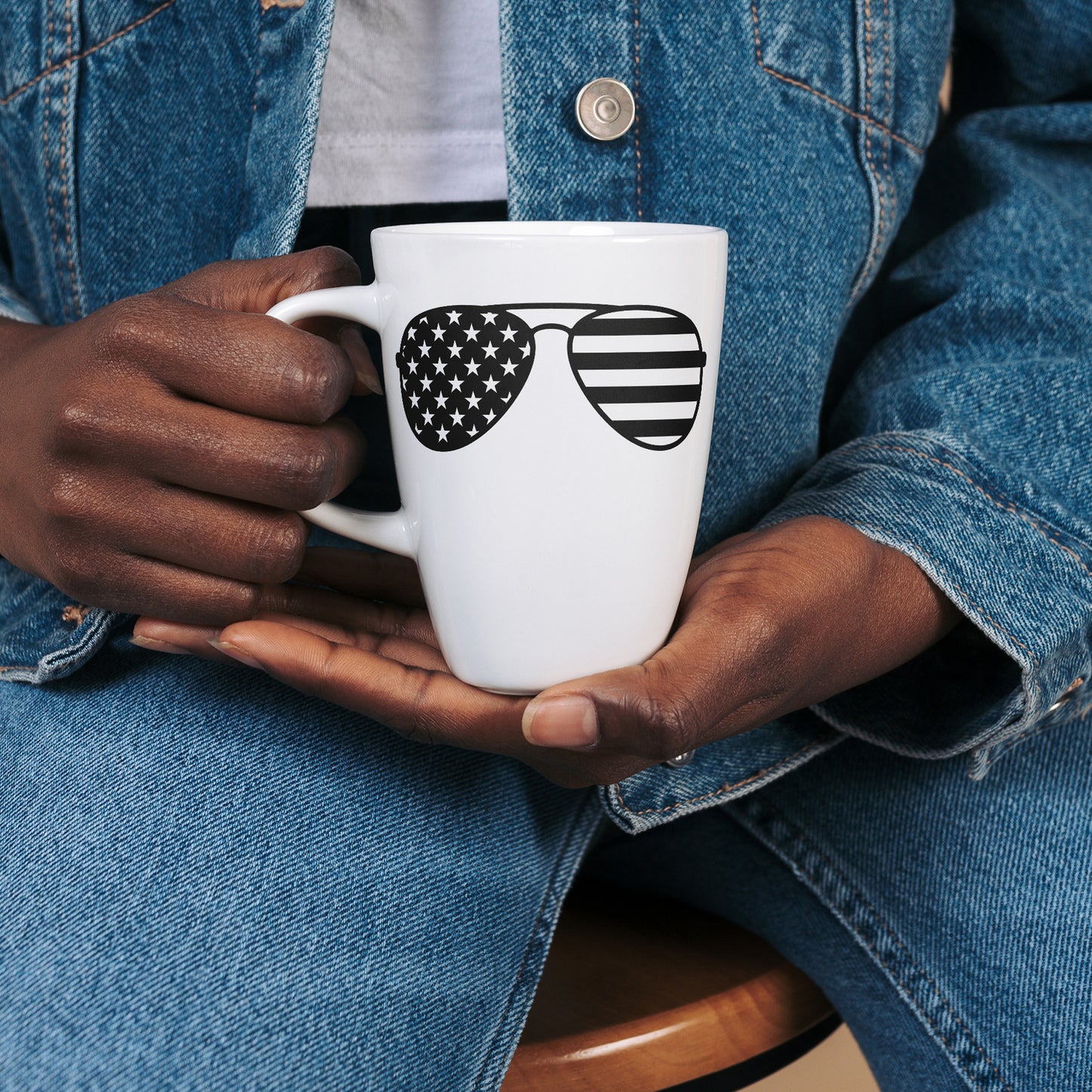 Stylish sunglasses adorned with USA flag design for crafting