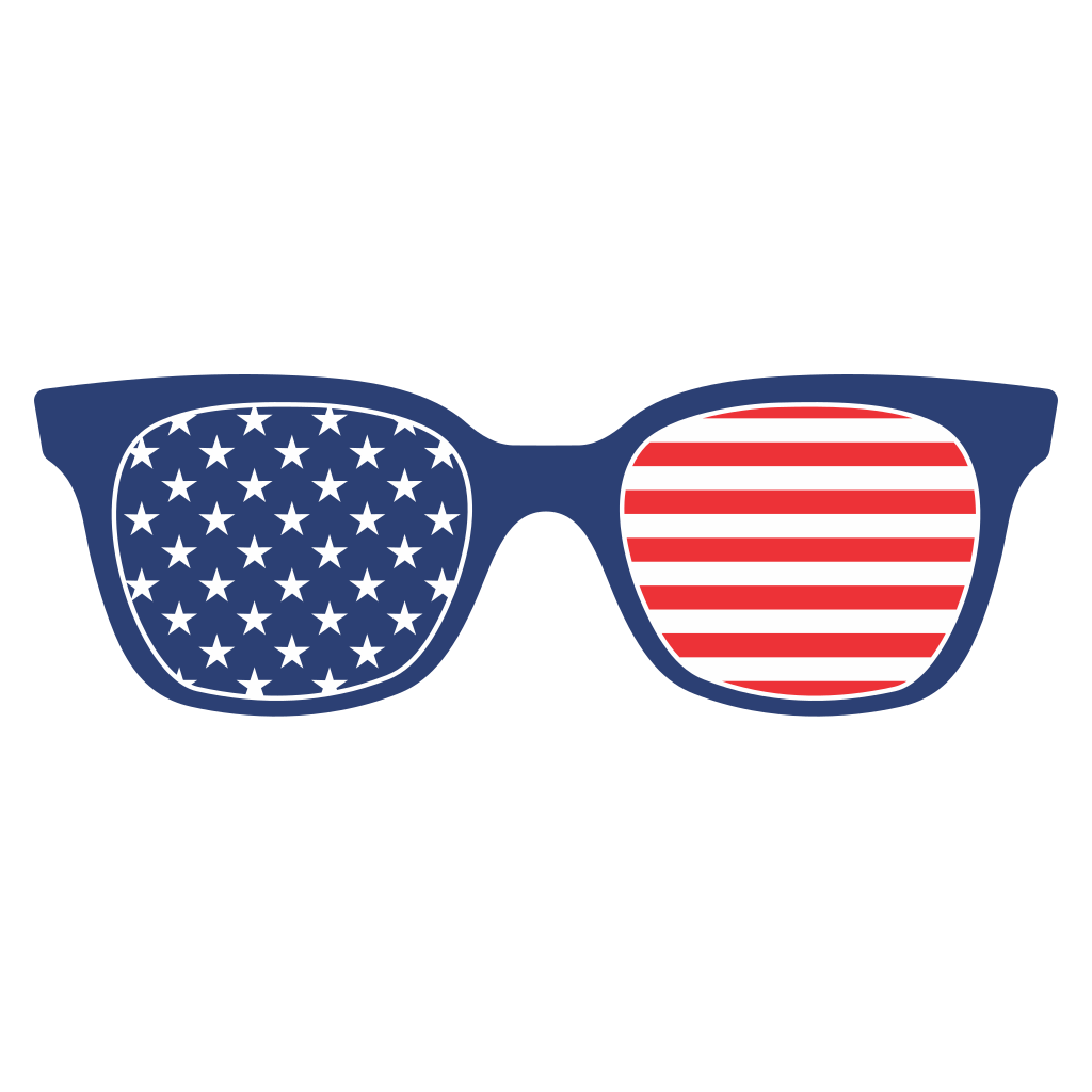 Creative USA sunglasses design for cutting machines
