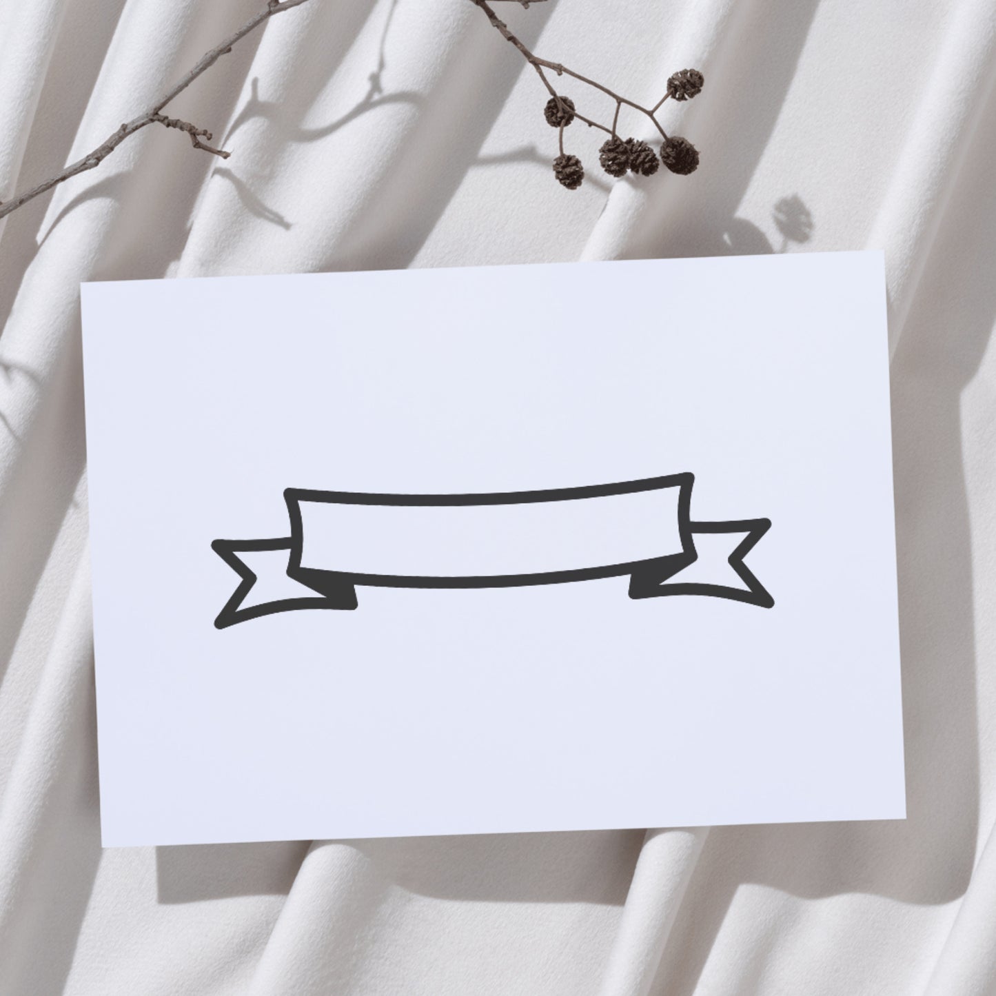Creative vector banner outline for cutting machines and crafts