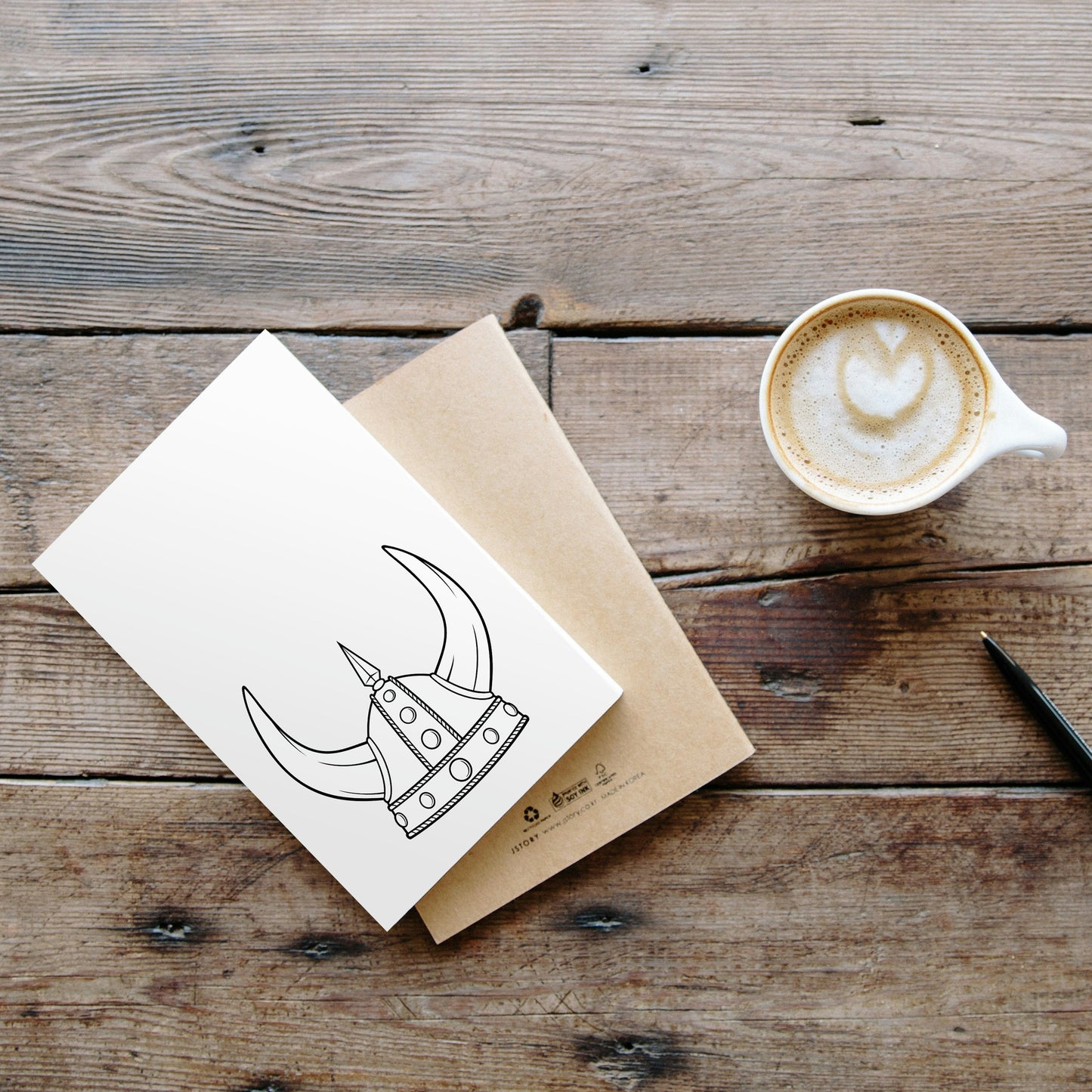 Viking helmet design for cutting machines in black and white