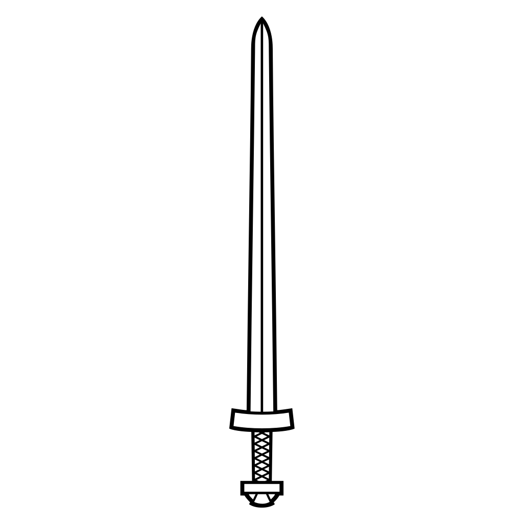 Intricate Viking sword design for cutting machines