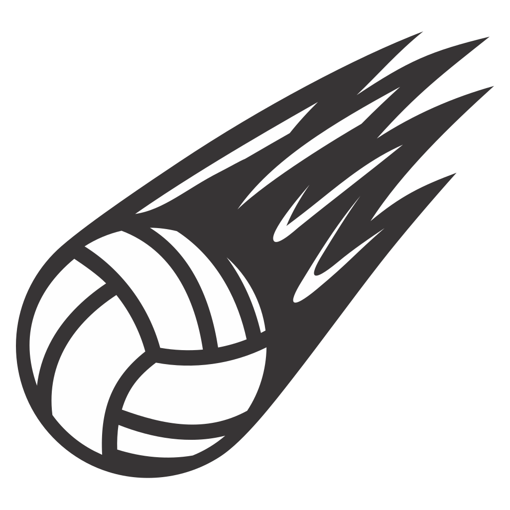 Dynamic volleyball ball vector design for cutting machines