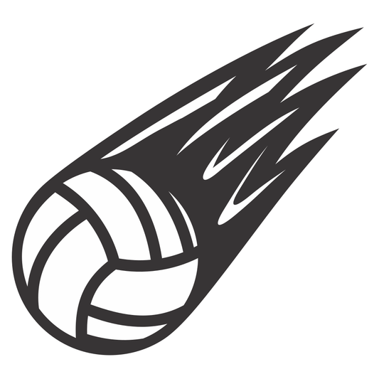 Dynamic volleyball ball vector design for cutting machines