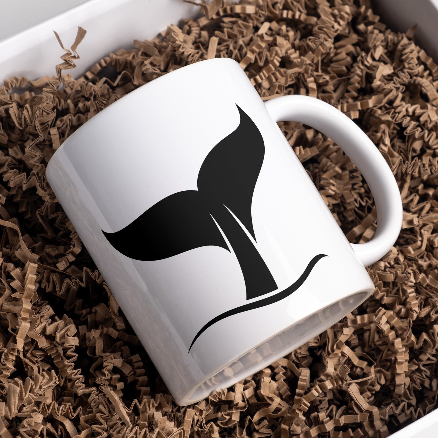 Elegant whale tail silhouette for creative projects