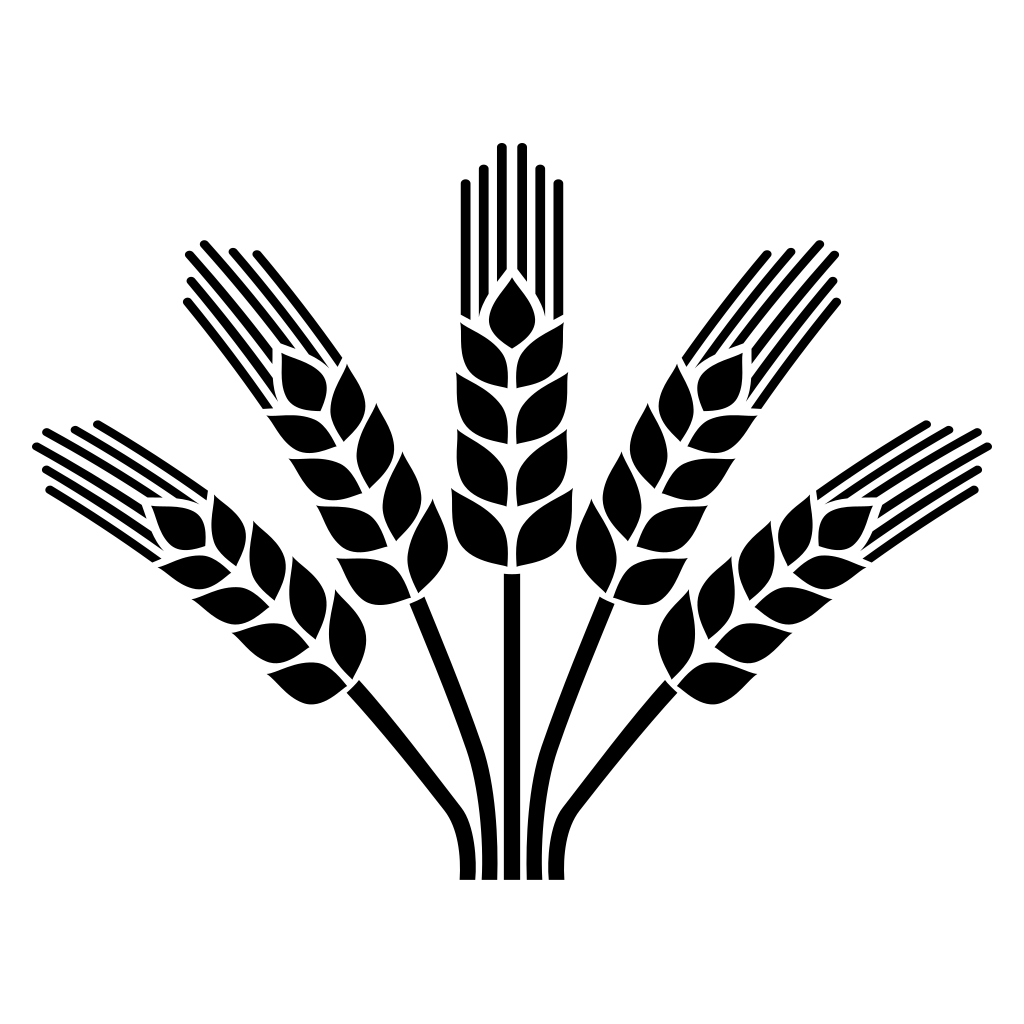 Elegant vector design of a wheat ear for cutting machines