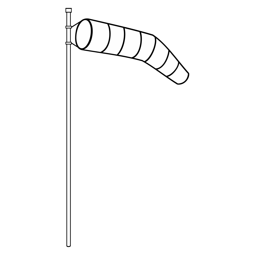 Create with a stylish black and white windsock vector design