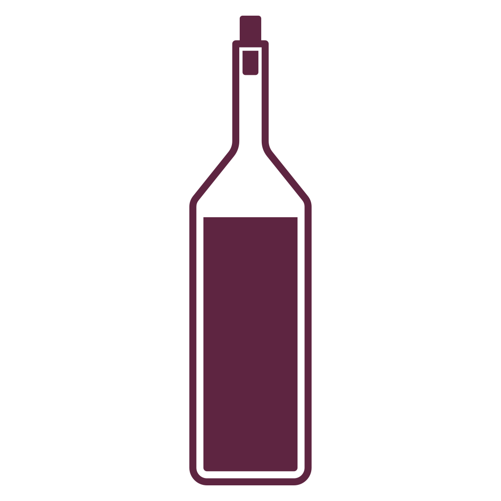 Creative wine bottle icon for cutting machines and crafting