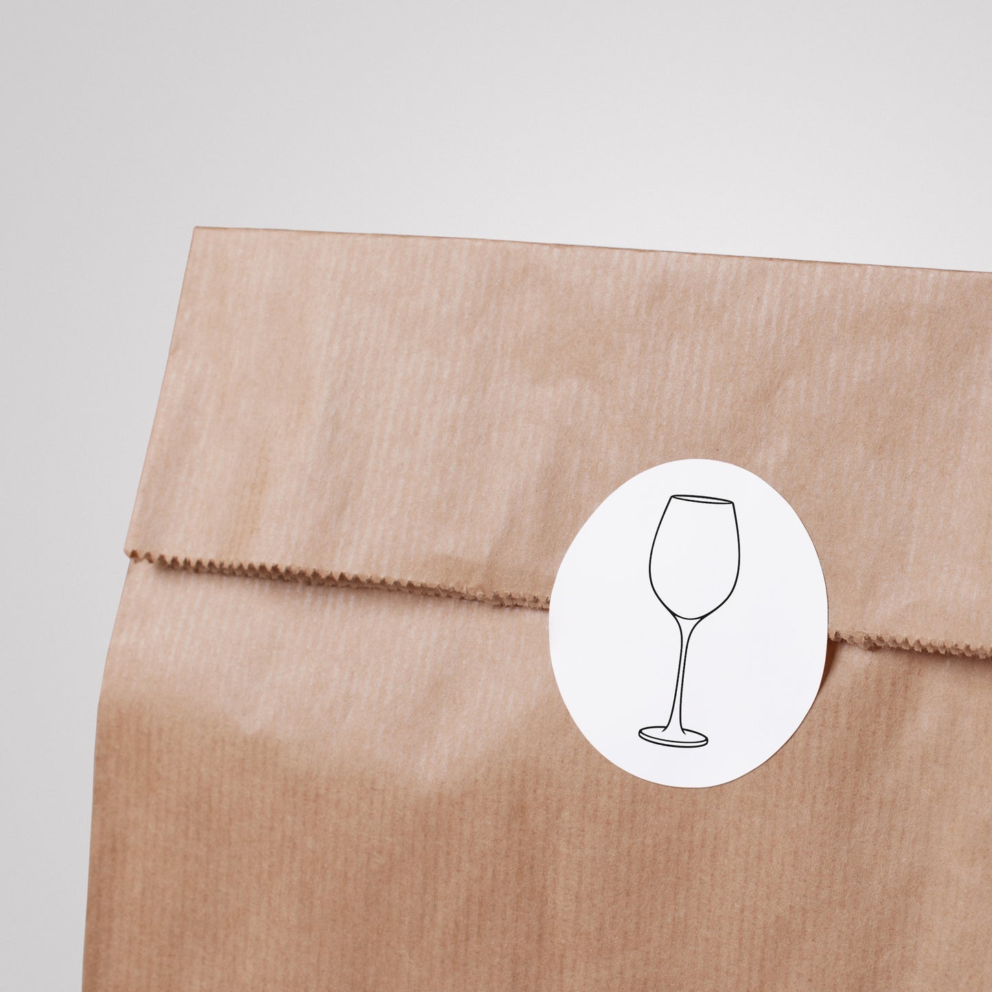 Elegant black and white wine glass design for crafts
