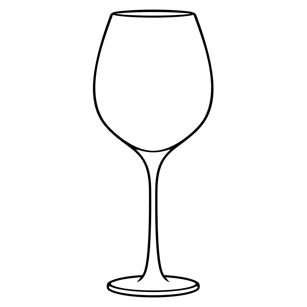 Elegant black and white wine glass design for crafts